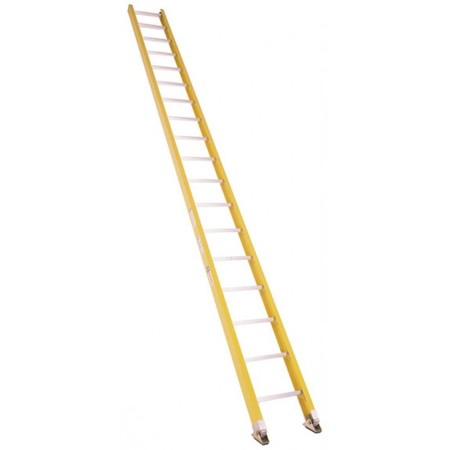 BAUER LADDER Straight Ladder, Fiberglass, 300lb Load Capacity 33018